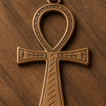 "Key of Life" (Ankh) medallion made of wrought copper